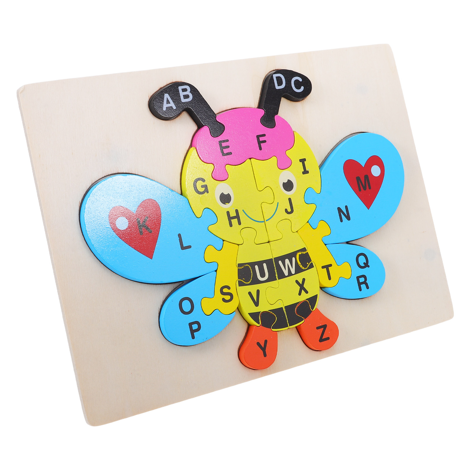 Abc Kids Early Education - 1 Set Puzzle Alfabet Kayu Bentuk