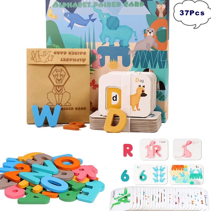 Montesori alfabet angka kartu  - Kids Education Number ulasan dan harga