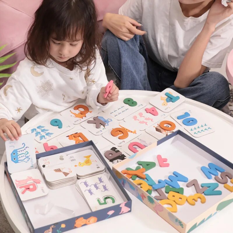 Montesori alfabet angka kartu  - Kids Education Number ulasan dan harga