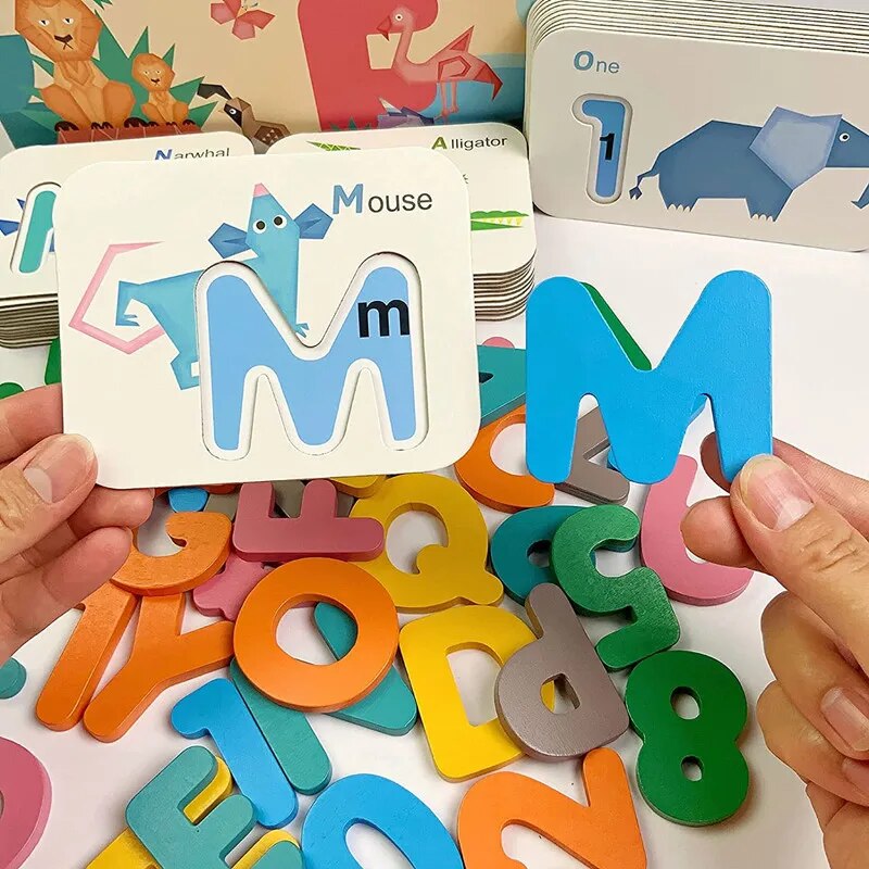 Montesori alfabet angka kartu  - Kids Education Number ulasan dan harga