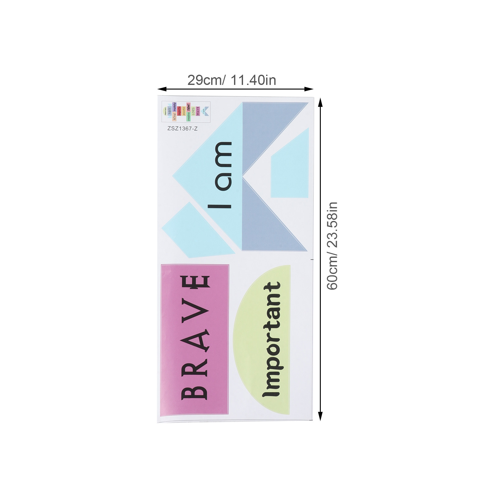 3 buah Stiker Lantai Bertema R - Kids Education Motivation ulasan dan harga